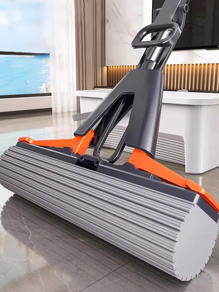 THRESMOO Katlanabilir Su Emici Paspas – Sünger Başlıklı, Elde Sıkma Gerektirmeyen Ev Tipi Temizlik Aracı