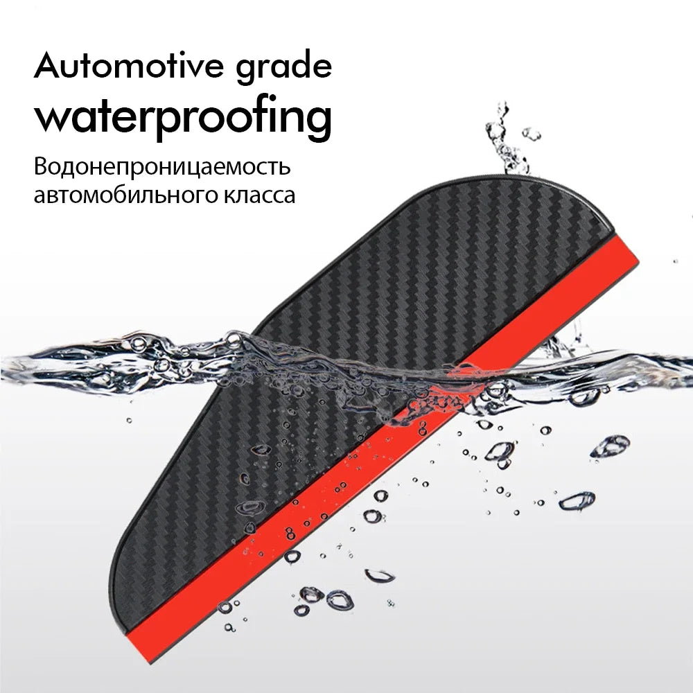 2'li Karbon Fiber Dikiz Aynası Yağmur Siperliği | Araç Aynası Gölgelik ve Güneş Koruma | Net Görüş İçin Su Geçirmez Aksesuar