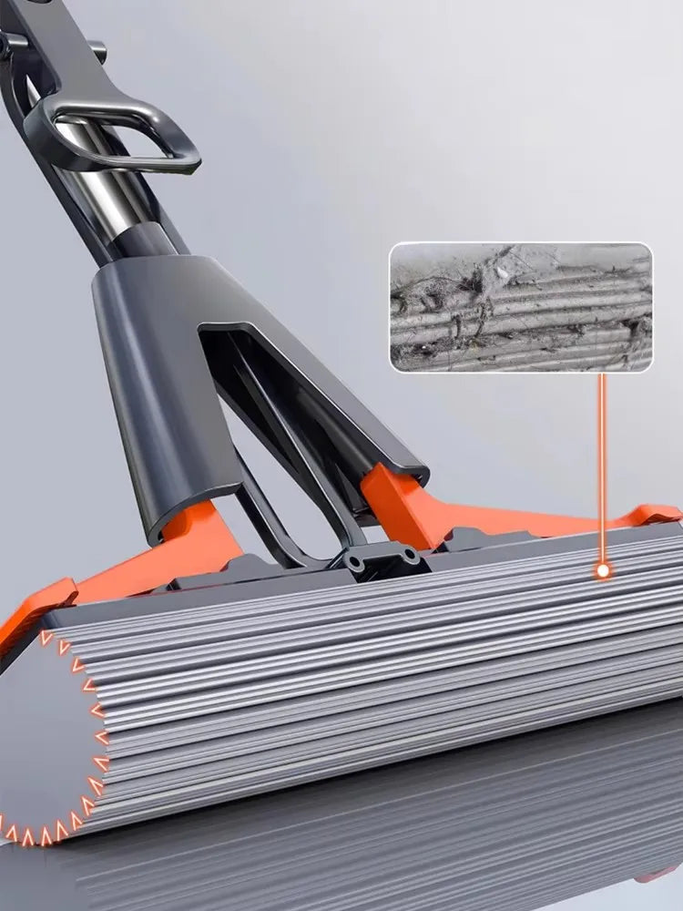 THRESMOO Katlanabilir Su Emici Paspas – Sünger Başlıklı, Elde Sıkma Gerektirmeyen Ev Tipi Temizlik Aracı