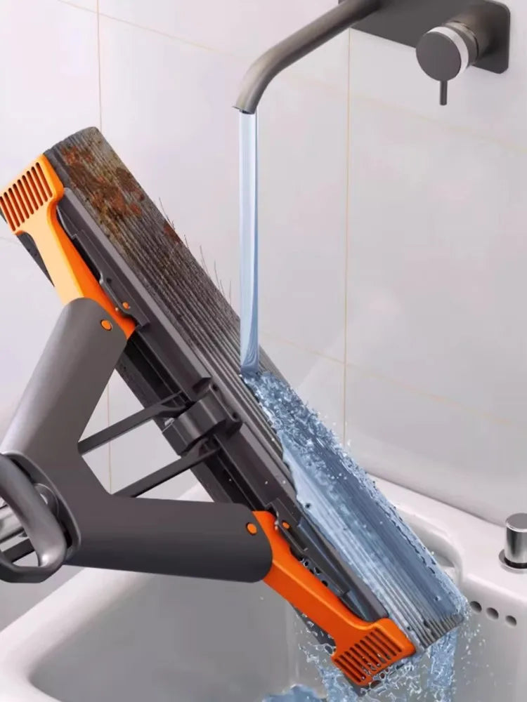 THRESMOO Katlanabilir Su Emici Paspas – Sünger Başlıklı, Elde Sıkma Gerektirmeyen Ev Tipi Temizlik Aracı