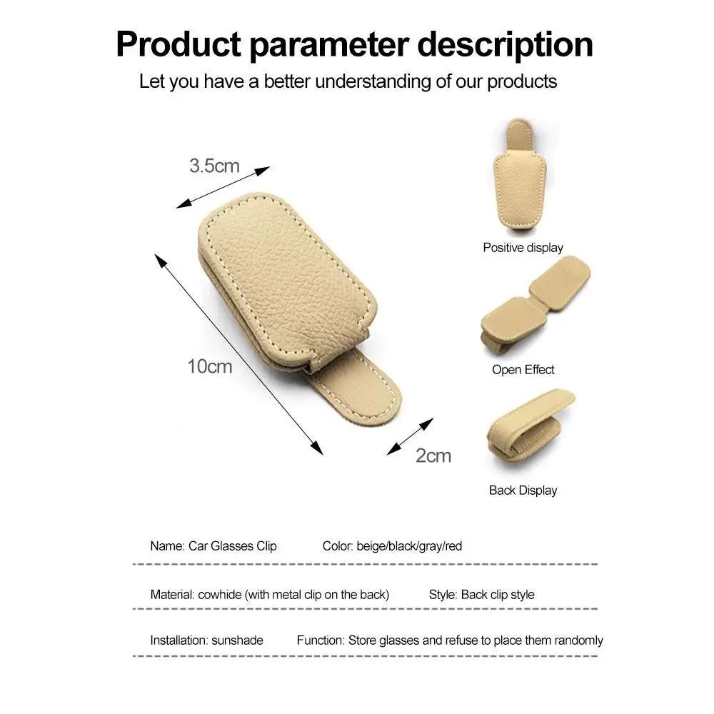 Evrensel Araç Güneşlik Gözlük Klipsi ve Kart Tutucu | Kalem, Bilet ve Gözlük Sabitleyici Araç Aksesuarı