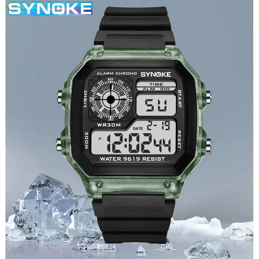 SYNOKE Dijital Spor Saat | 7 Renkli LED Işıklı, Suya Dayanıklı, Çok Fonksiyonlu Erkek Kadın Kol Saati | Öğrenci ve Outdoor Kullanım İçin