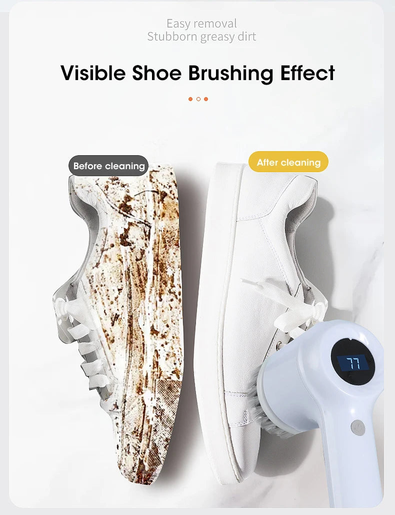 Elektrikli Döner Başlıklı Temizlik Fırçası – Şarjlı, Kablosuz, 5 Değiştirilebilir Başlıklı Güçlü Banyo ve Ev Temizlik Cihazı