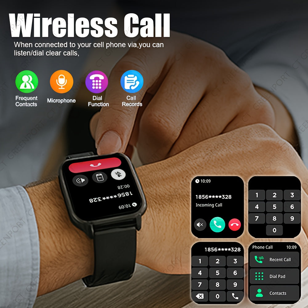 1.83" Dokunmatik Ekranlı Akıllı Saat – Arama ve Mesaj Hatırlatma, Spor Modları, Fotoğraf Kontrolü, Şık Unisex Tasarım