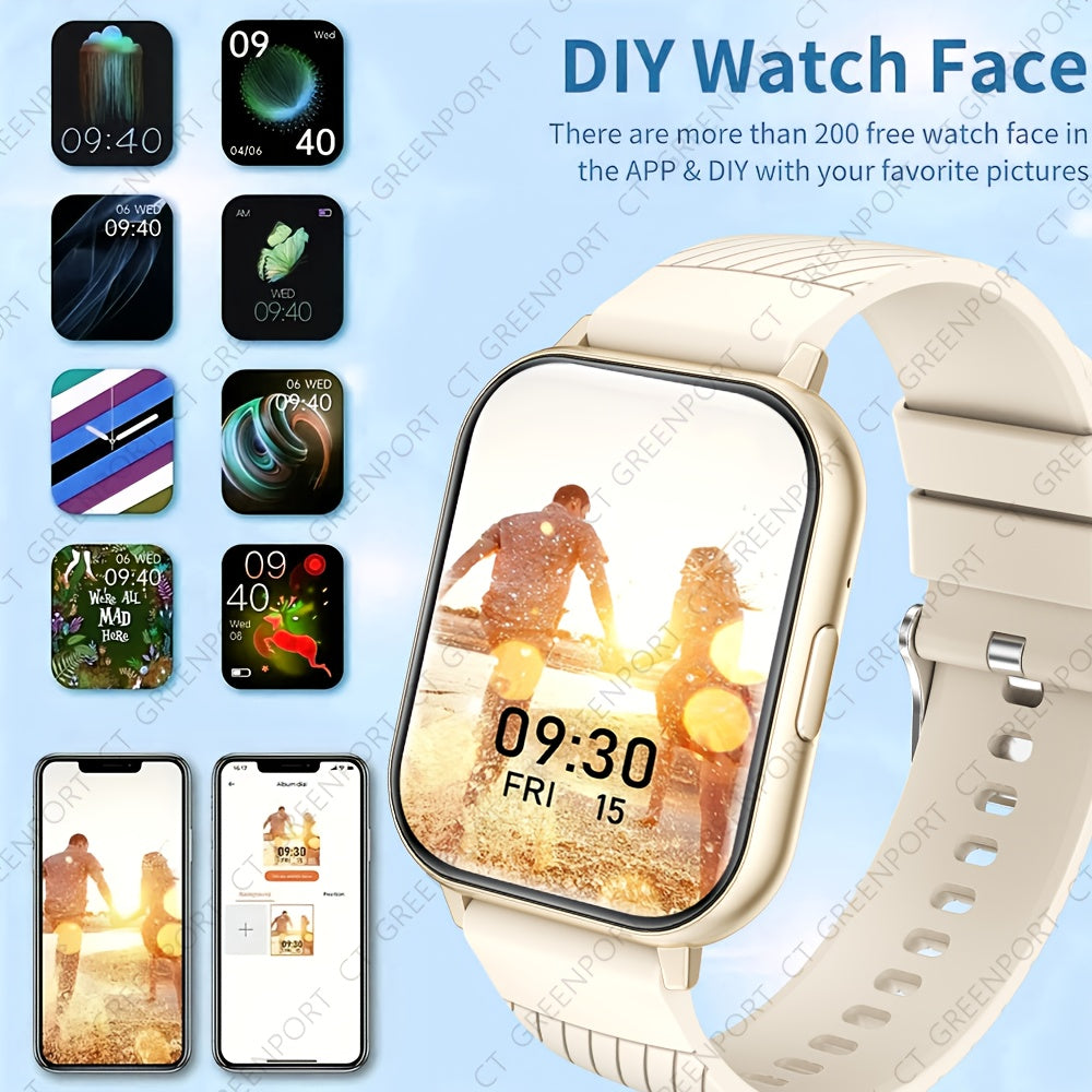 1.83" Dokunmatik Ekranlı Akıllı Saat – Arama ve Mesaj Hatırlatma, Spor Modları, Fotoğraf Kontrolü, Şık Unisex Tasarım