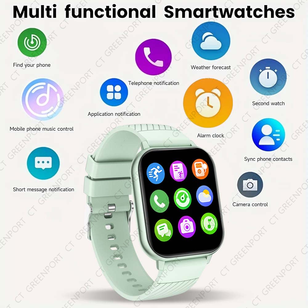 1.83" Dokunmatik Ekranlı Akıllı Saat – Arama ve Mesaj Hatırlatma, Spor Modları, Fotoğraf Kontrolü, Şık Unisex Tasarım